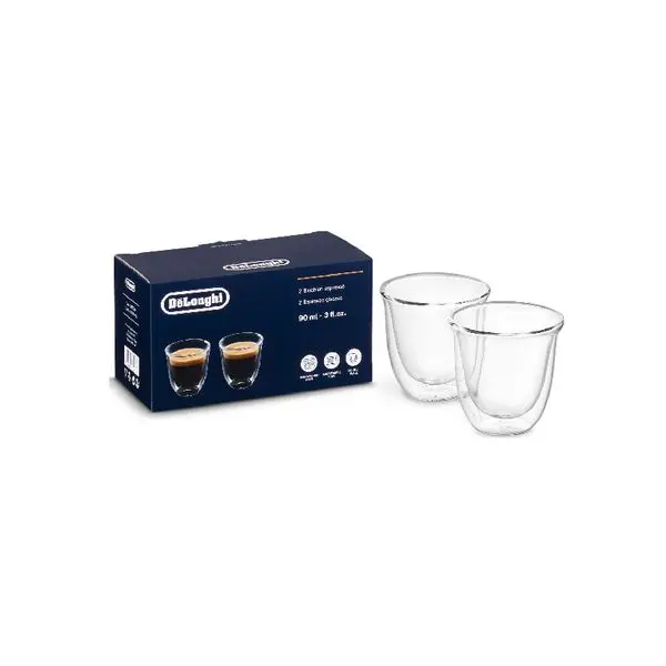 Bộ 2 ly thủy tinh espresso De’Longhi (90ml)