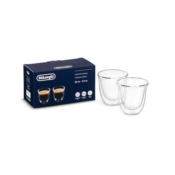 Bộ 2 ly thủy tinh espresso De'Longhi