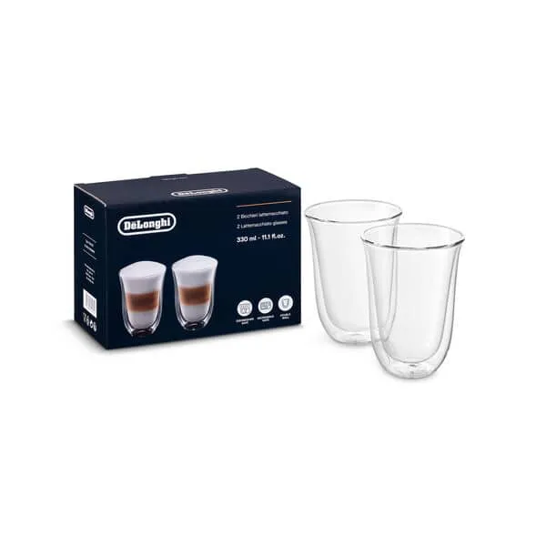 Bộ 2 ly thủy tinh Latte và Macchiato De'Longhi (330ml)